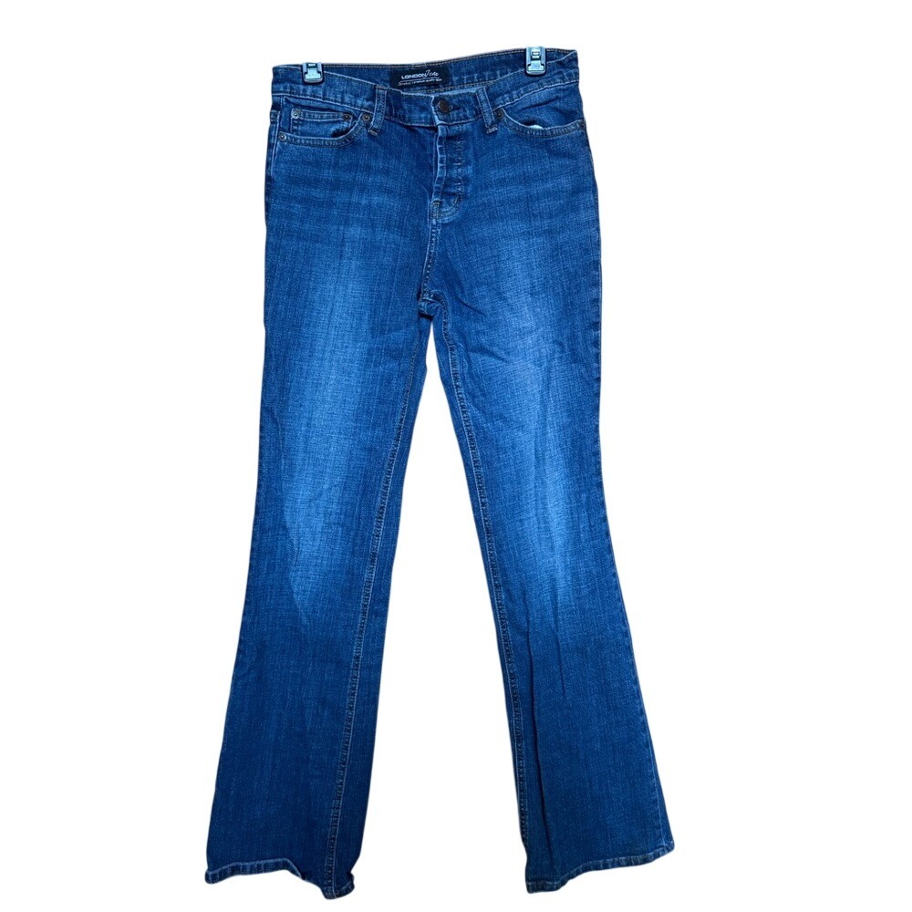 London Jean Women Medium Wash Stretch Bootcut Denim Jeans Size 6 RN 80763